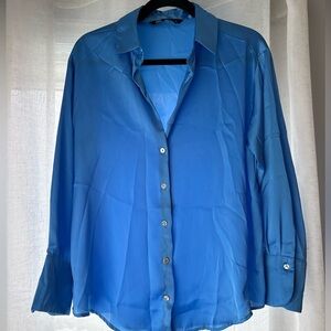 Zara Women’s Vibrant Blue Casual Shirt